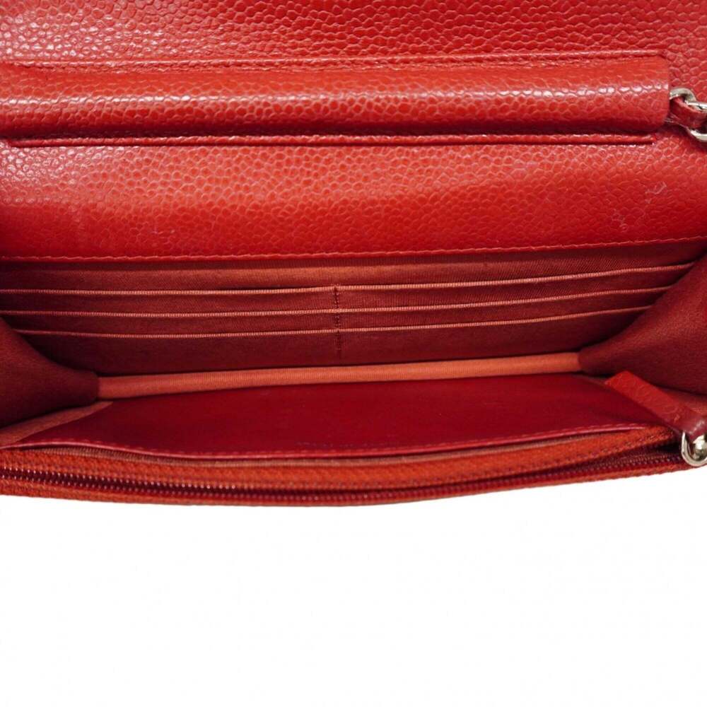 CHANEL Red Caviar Leather Wallet - Picture 4 of 11